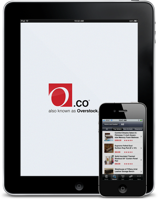 Overstock.com iPad and iPhone screenshot